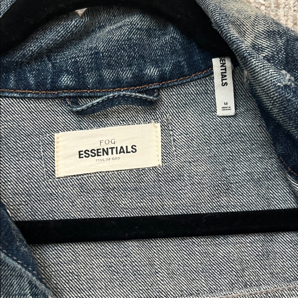 Essentials Denim Jacket with Button Closure - image 3